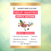 Hulp Gezocht nu het Huren van de Feestdagen van Ke Raamsticker (Vel 3)