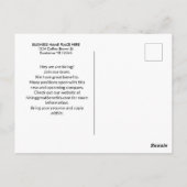Hulp Gezocht nu Huren past Aangepast Logo toe Briefkaart (Achterkant)