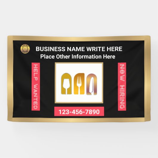 Hulp gezocht Nu inhuren Bedrijf Custom Tom Spandoek (Horizontaal)