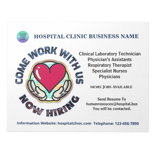 Hulp Gezochte Zaken nu Huren Personaliseert Notitieblok (Voorkant)