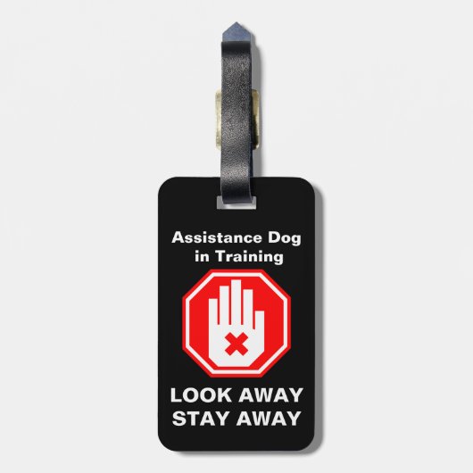 Hulp Hond in Training Hang Label Bagagelabel (Achterkant verticaal)