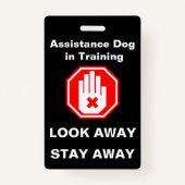 Hulp Hond in Training ID Label Badge (Achterkant)