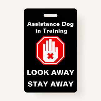 Hulp Hond in Training ID Label Badge