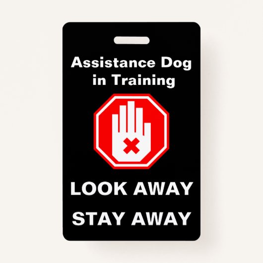 Hulp Hond in Training ID Label Badge (Voorkant)