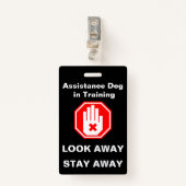 Hulp Hond in Training ID Label Badge (Voorkant met clip)