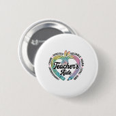 Hulp in de klas Schattig appelhart terug naar eers Ronde Button 5,7 Cm (Voorkant /achterkant)