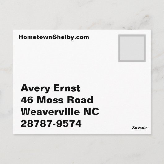 Hulp is onderweg! Avery Briefkaart (Achterkant)