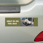 HULP IS OP DE WEG BUMPERSTICKER (Op auto)