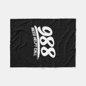 Hulp nodig Bel 988 met lange mouwen Fleece Deken (Voorkant (Horizontaal))