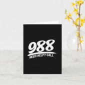 Hulp nodig Bel 988 Premium Kaart (Gele Bloem)