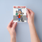 Hulp nodig bij het schoonmaken van uw huis? Aangep Flyer (Hand)