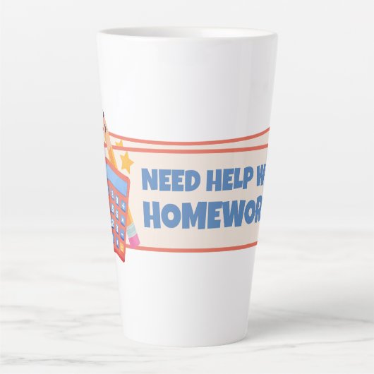 Hulp nodig bij huiswerk? latte mok (Voorkant)