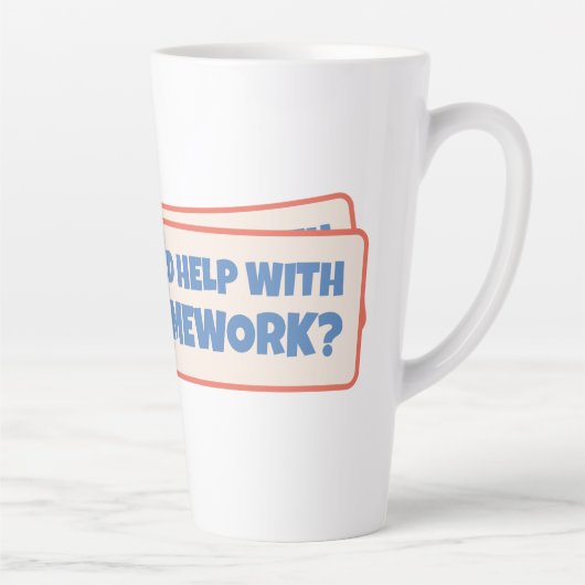 Hulp nodig bij huiswerk? latte mok (Rechts)