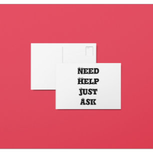 Hulp nodig briefkaart