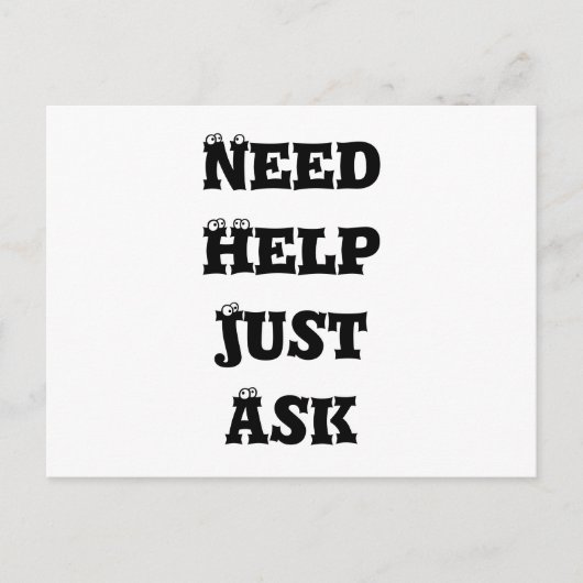 Hulp nodig briefkaart (Voorkant)