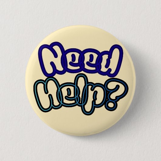Hulp Nodig? Ronde Button 5,7 Cm (Voorkant)