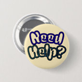 Hulp Nodig? Ronde Button 5,7 Cm (Voorkant /achterkant)