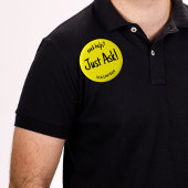 Hulp nodig Vraag gewoon gele vrijwilligersbadge Ronde Button 5,7 Cm