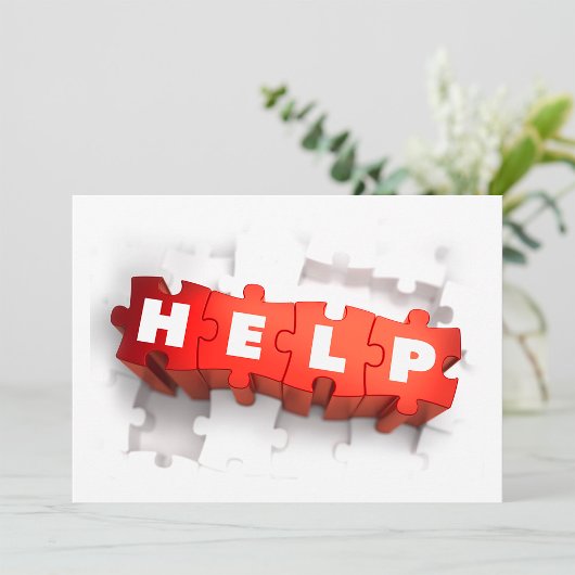 Hulp Puzzelstukken Uitnodigingen