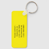 Hulp thuis alleen noodcontact op maat sleutelhanger (Achterkant)