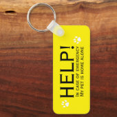 Hulp thuis alleen noodcontact op maat sleutelhanger (Voorkant)