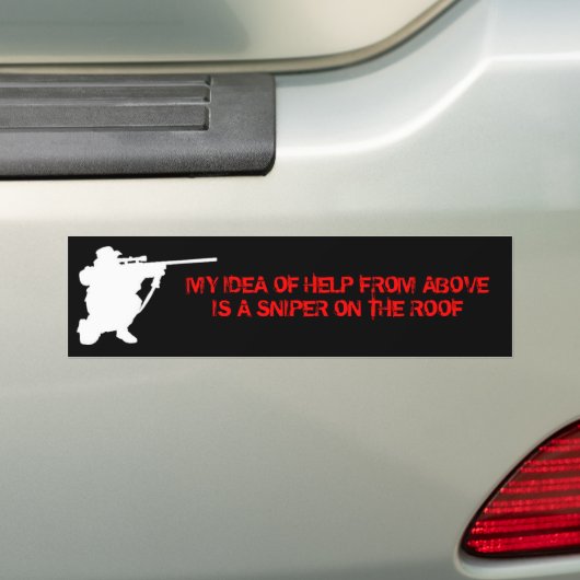 Hulp van boven bumpersticker (Op auto)
