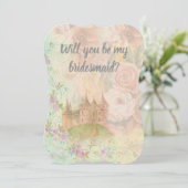 Hulp van de bruidsmeisjes Sprookjeshuwelijk Botani Kaart (Staand voorkant)