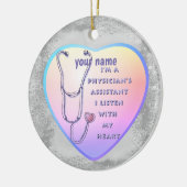 Hulp van een arts Hart Keramisch Ornament (Links)