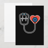 Hulp van een arts Hart PA Geneeskunde studenten Gr Kaart (Voorkant / Achterkant)