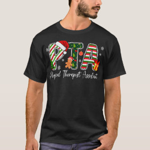 Hulp van een fysiotherapeut in het verleden kerstm t-shirt