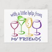 Hulp van mijn vrienden briefkaart (Voorkant)