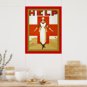 Hulp ~  verpleegster ~ Eerste Wereldoorlog Poster (Keuken)