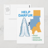 Hulp voor Darfur Briefkaart (Voorkant / Achterkant)