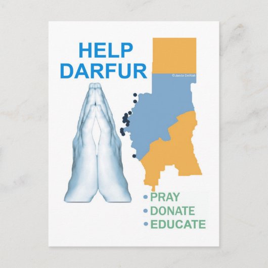 Hulp voor Darfur Briefkaart (Voorkant)
