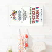 Hulp voor gezochte zakelijke kerstdagen nu inschak spandoek (Insitu)