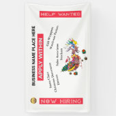 Hulp voor gezochte zakelijke kerstdagen nu inschak spandoek (Verticaal)