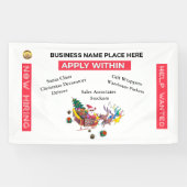 Hulp voor gezochte zakelijke kerstdagen nu inschak spandoek (Horizontaal)