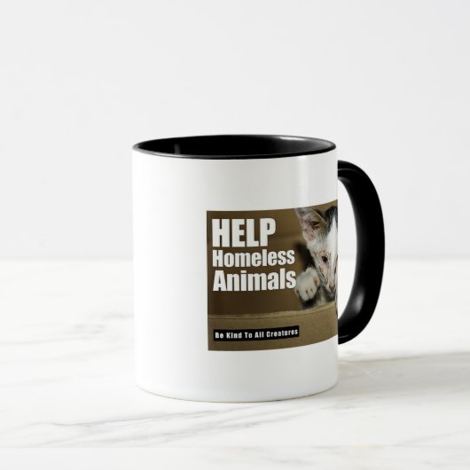 Hulp voor Mok van dakloze dieren (Voorkant rechts)