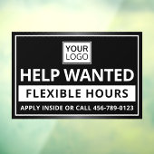 Hulp wilde aangepaste logo huren raamsticker (Vel 3)