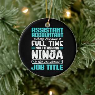 Hulpaccountant Functietitel Grappig Beroep Keramisch Ornament