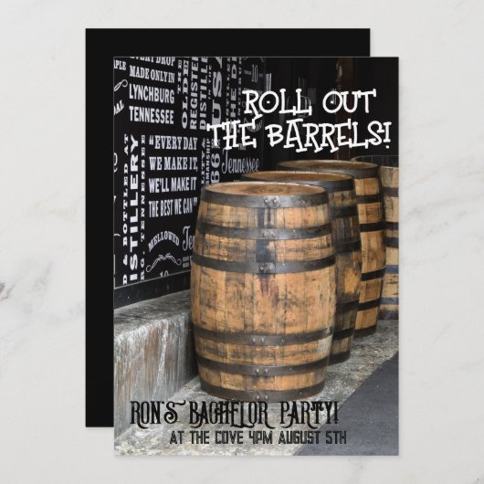 HULPBRANDY WHISKEY VERLOFDE FEEST UITNODIGINGEN (Voorkant / Achterkant)