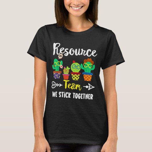 Hulpbronnenteam, Grappige Cactus Crew Hulpbronlera T-shirt (Voorkant)