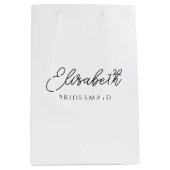 Hulpdame Calligraphy Script Naam Boven Custom Medium Cadeauzakje (Voorkant)