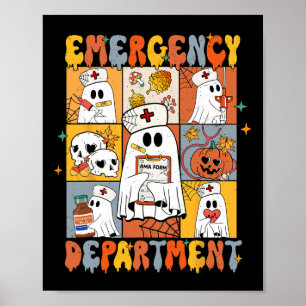 Hulpdienst Halloween Schattigee Pompoen Ghost Poster
