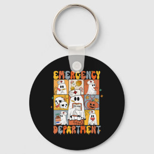 Hulpdienst Halloween Schattigee Pompoen Ghost Sleutelhanger