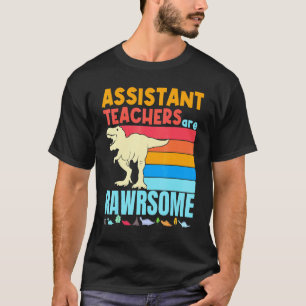 Hulpdocenten Zijn Geweldig Leraar Retro Dinos T-shirt
