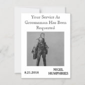 Hulpgetuige of bruidsjonker herinnering magnetische uitnodiging (Voorkant)