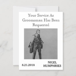 Hulpgetuige of bruidsjonker herinnering magnetische uitnodiging