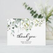 Hulpgroen Bruiloft Bridal Shower Bedankkaart (Staand voorkant)