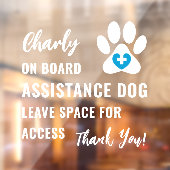 Hulphond aan Boord Cyan Blauwe Medische Logo Auto Raamsticker (Vel 2)